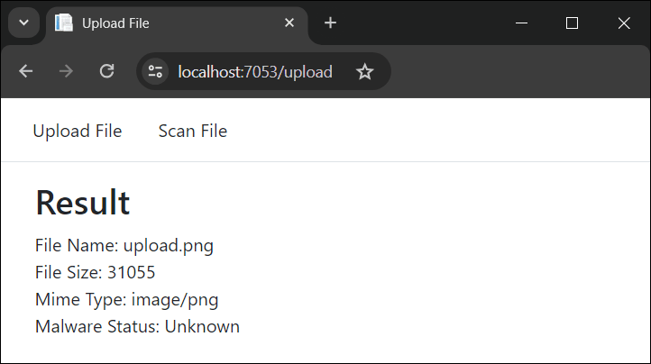 Successful file upload