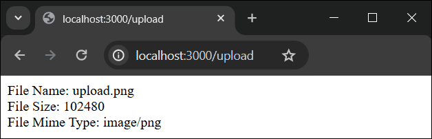 Successful file upload
